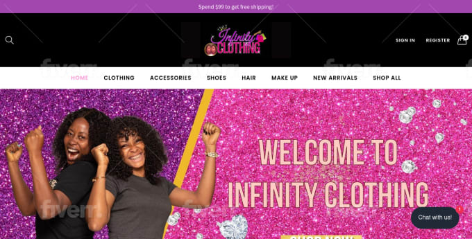 Do custom winning shopify clothing boutique website by Chamithgkc